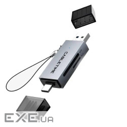 Кардридер Cabletime USB3.0 A + USB Type-C, SD/TF, 5Gbps (CD40G)
