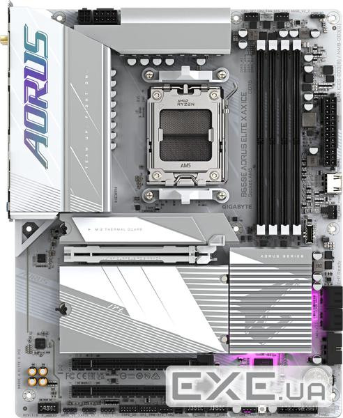 Материнська плата GIGABYTE B650E A ELITE X ICE sAM5 B650 4xDDR5 M.2 HDMI DP Wi-Fi BT mATX