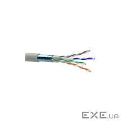 Кабель мережевий OK-Net FTP 305м, cat.6, малодимний (F/UTP-cat.6 LSOH) (КПВонг-HFЭ-ВП (250) 4*2*0,54