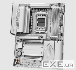 Mатеринська плата sAM5 AMD X870 4xDDR5 HDMI/2xUSB4 4xM.2 2.5GbE LAN ATX (X870 CHALLENGER WIFI WHITE)