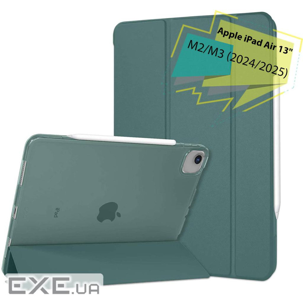 Чeхол-книжка BeCover Tri Fold Hard для Apple iPad Air 13" M2 2024 Dark Green (711723)