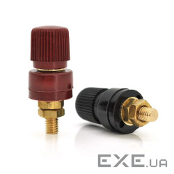 Мідна гвинтова клема 10mm чорна + червона продаються парою (10mmBK+RD) (10mmBK+RD)