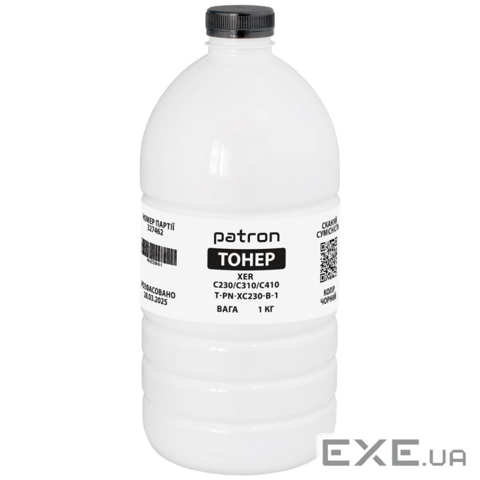 Тонер XER C230/C310/C410 1 кг, Black Patron (PN-XC230-B-1)