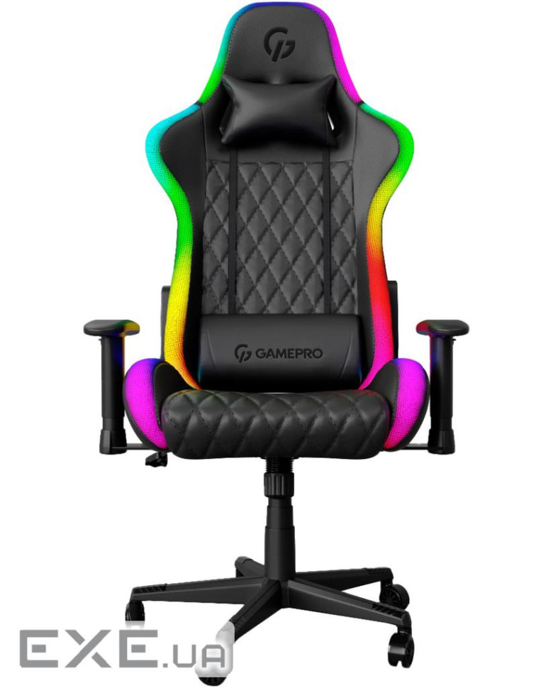 Крісло ігрове GamePro Hero RGB Black (GC-700-Black)
