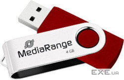 Флеш-пам'ять MediaRange USB flash drive, 4GB, red/silver (MR907-RED)