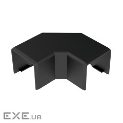 Кут прямий для LHD 20х20 чорного кольору, Серія LH, ПВХ (8623_FB) (8623_FB)