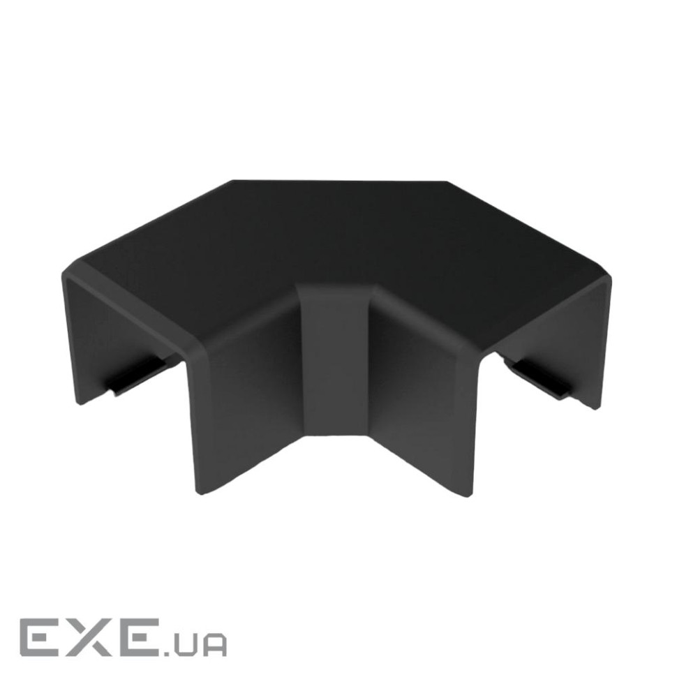 Кут прямий для LHD 20х20 чорного кольору, Серія LH, ПВХ (8623_FB) (8623_FB)