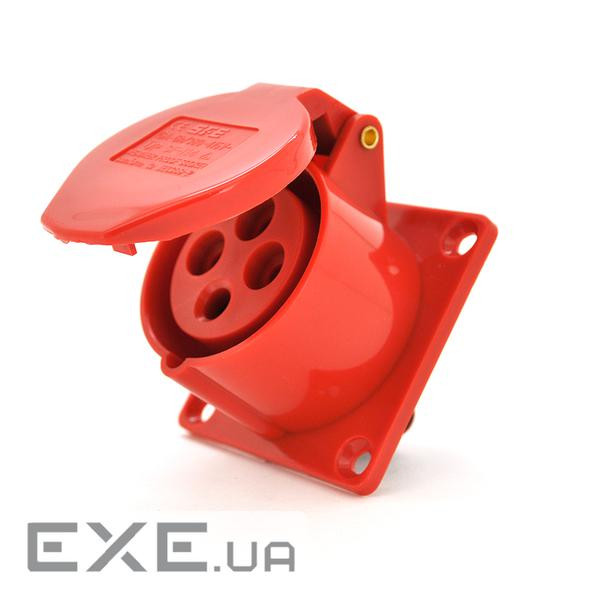 Розетка накладна пряма SF-314, 4 полюса, 3Р + E, 16А , 380V, IP44