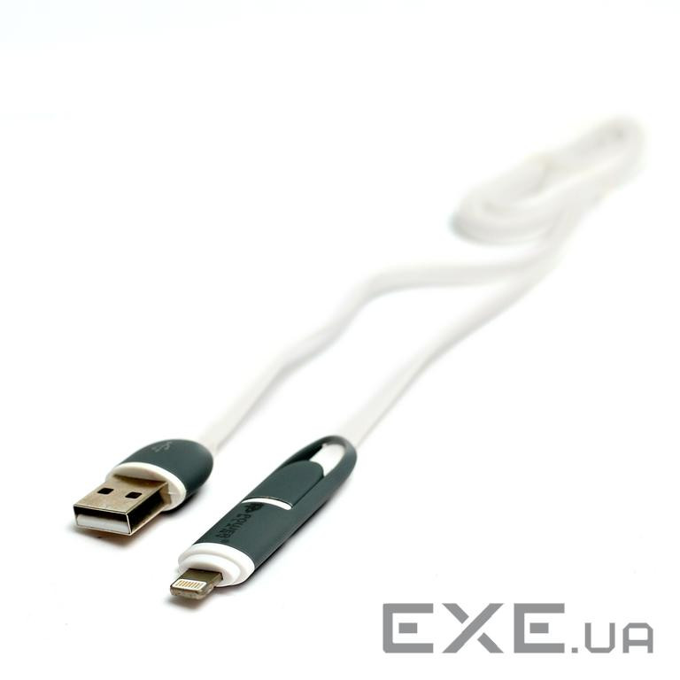 Дата кабель USB 2.0 AM to Lightning + Micro 5P 1.0m PowerPlant (KD00AS1292)