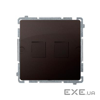 Адаптер Basic для 2xRJ45 Keystone мет. суппорт, шоколадный (BMPT/47)