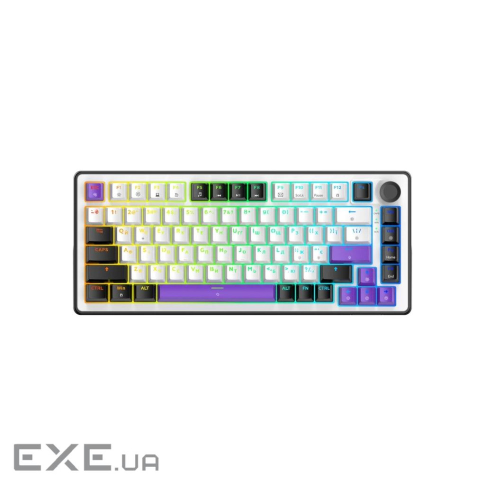 Клавіатура механічна HATOR Hellyberry HK75 White-Violet