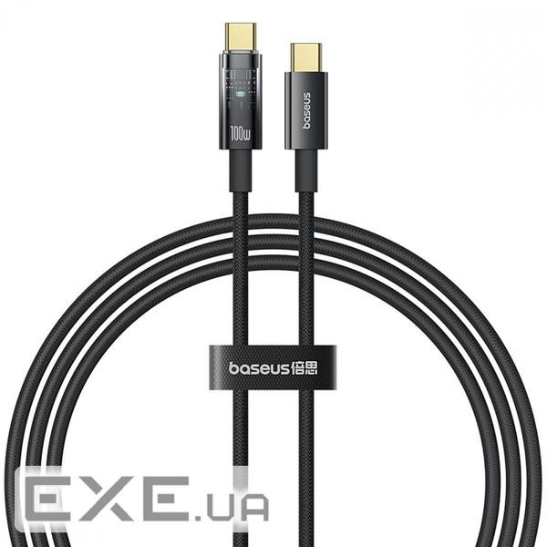 Кабель Baseus Explorer Series Auto Power-Off Type-C to Type-C 100W (2m) black (P10319704111-00)