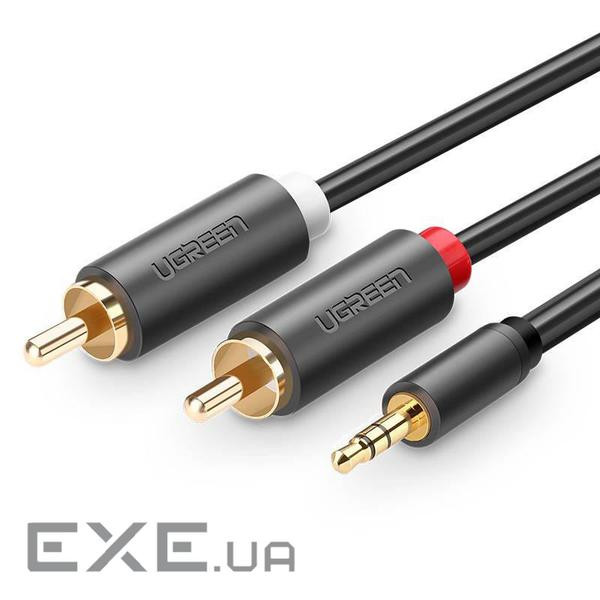 Кабель мультимедійний 3.5mm F to 2xRCA M 1.5m Black Ugreen (10511)