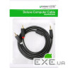 Кабель мультимедійний 3.5mm F to 2xRCA M 1.5m Black Ugreen (10511)
