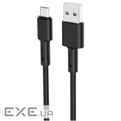Кабель BOROFONE BX31 Soft silicone Micro-USB devices 1m. Black (BX31MB)