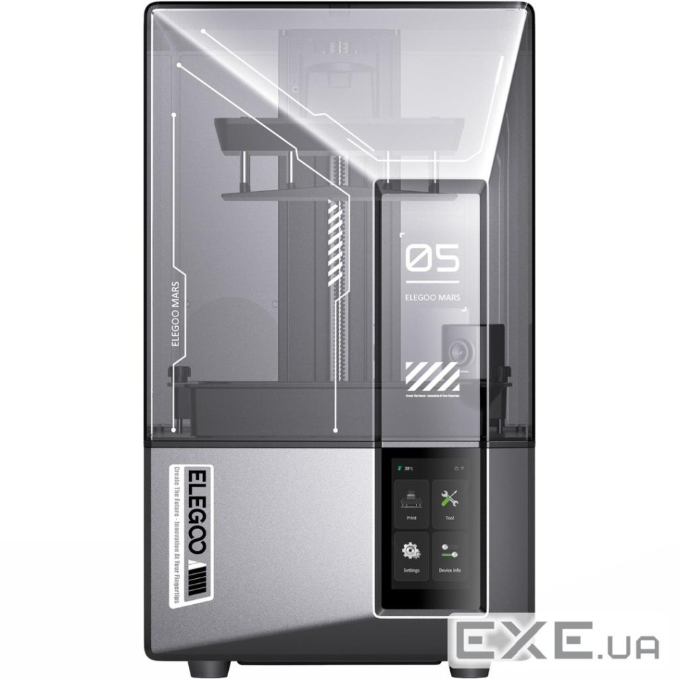 Друкарка 3D ELEGOO Mars 5 Ultra 9K (LCD +-0.1 mm Chitubox MSLA 153.36x77.76x165 mm W (50.101.013300)