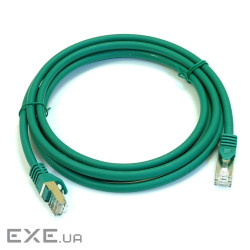Патч-корд S/FTP, 3 м, кат. 6А, зелений, LW (PC005-C6A-300-GN)