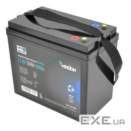 Літій-залізо-фосфатний акумулятор Merlion LiFePO4 12.8V 50AH (4S1P / BMS-50A), (229x138 (LFP12-50US)