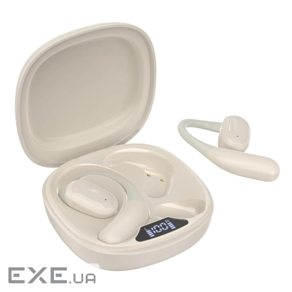 Навушники Choetech Open-ear з LED дисплеєм Beige (BH-T25-SK)
