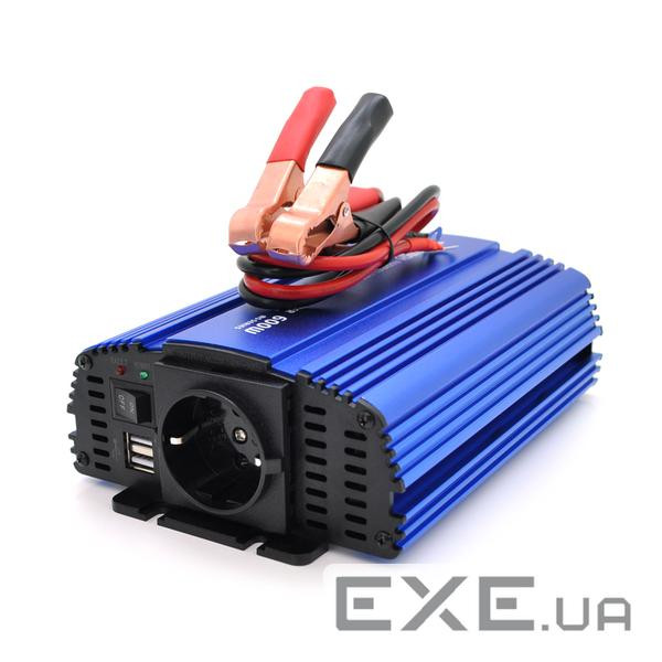 Інвертор напруги Tommatech MS-600, 12V / 220V, 600W з апроксимованою синусоїдою, 1Shuko, USB, клемні