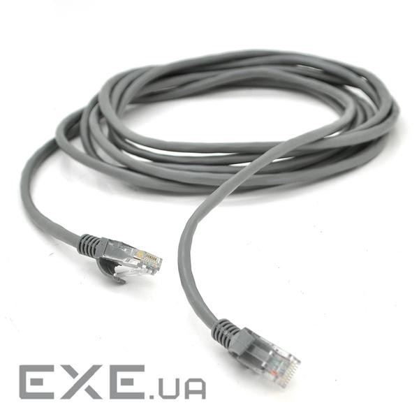 Патч-корд литий RITAR, CCA, UTP, RJ45, Cat.5e, 2m, сірий Q400 (1130)