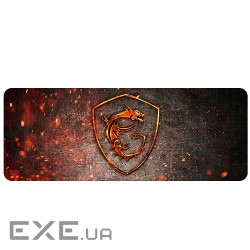 Коврик 300*600 тканинний MSI Fire Dragon з боковою прошивкою, товщина 2 мм , Black / red, (MSI2315)