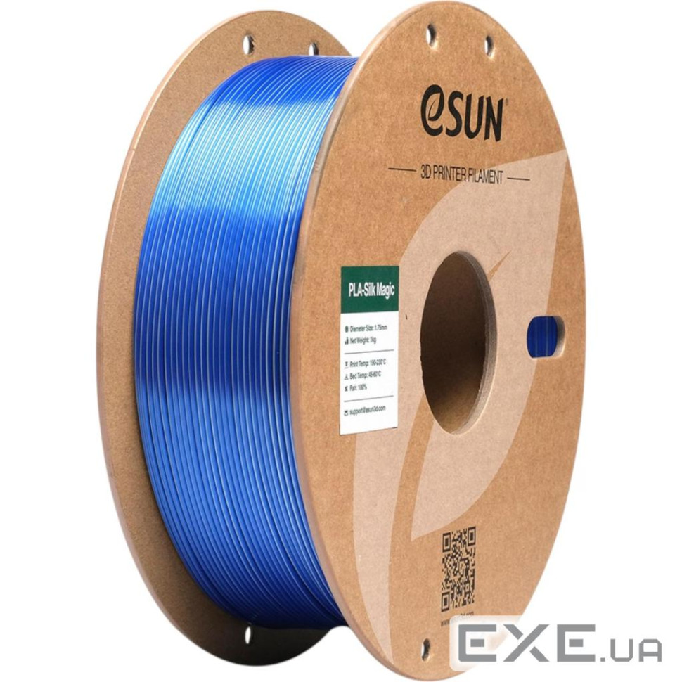 Пластик для 3D-принтера eSUN ePLA-Silk Magic 1кг, 1.75мм, Blue Silver (EPLA-SILKMAGIC-P175US1)