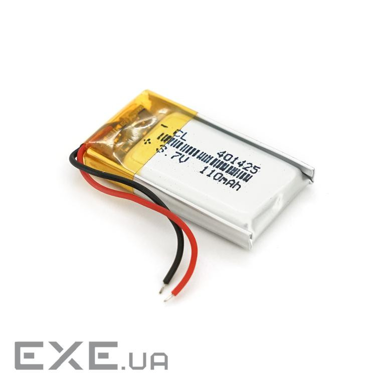 Літій-полімерний акумулятор 4*14*25mm (Li-ion 3.7В 110мА&middot,год) (401425) ) (401425)