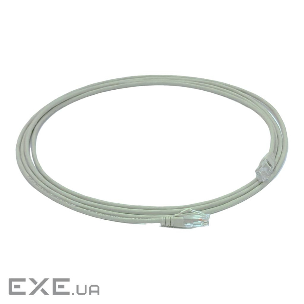 Патч-корд кат. 5е, 26AWG, RJ45-RJ45, сірий, 3.0 м, U/UTP, LSZH, Corning (CCADGE-B1002-A030-C0) , U/UTP, LSZH, Corning (C