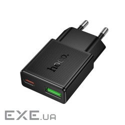 СЗУ HOCO N73 110-240V, PD20W+Q3.0, USB+Type-C, Black, Box (N73B Black)