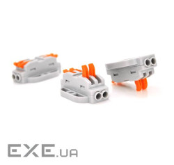 З"єднувач кабелю 2-line аналог WAGO K223-2P, 10шт/пак Voltronic (K223-2P/10) (K223-2P / 10)