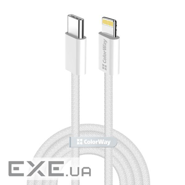 Дата кабель USB-C to Lightning 1.0m 27W grey ColorWay (CW-CBPDCL061-GR)