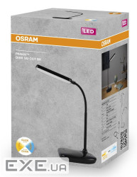 Лампа настільна OSRAM Panan DISK SQ 12W 3000К 4000К 6500К з димером, чорний (4099854475153)
