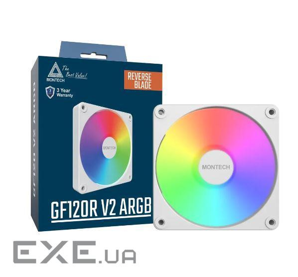 Корпусний вентилятор 120MM GF120R V2 ARGB PWM (W) MONTECH