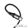 Кабель HOCO X50 Type-C to Type-C Exquisito 100W charging data cable(L=2M) Black (6931474734402)