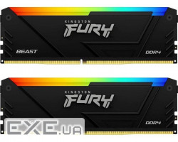 Модуль пам'яті DDR4 2x8GB/3200 Kingston Fury Beast RGB (KF432C16BB2AK2/16)
