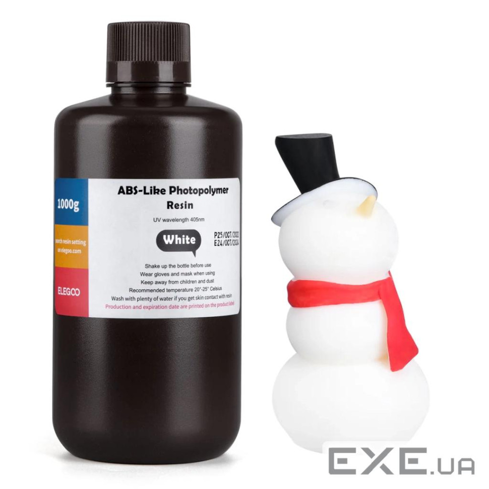Фотополімерна смола ELEGOO Resin, ABS-like 1кг, white (50.103.0095)