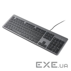 Клавіатура Vinga KB735 black-grey