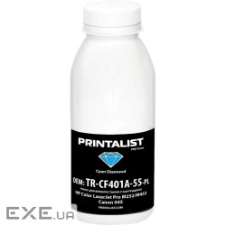 Тонер HP CLJ Pro M252/M452, Canon 045, 50г Cyan Printalist (TR-CF401A-55-PL)