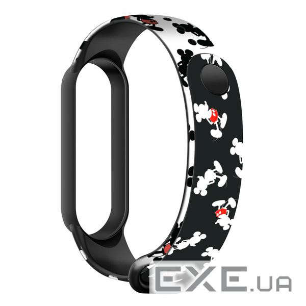 Ремінець для фітнес браслета Armorstandart Cartoon для Xiaomi Mi Band 7/6/5 Mickey Siluet (ARM59256)