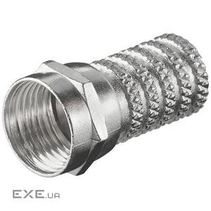 Конектор RF: F -> FreeEnd, / M накручується D = 6.0mm zinc, HQ (75.05.1852-100)