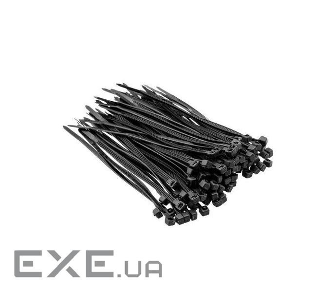 Стяжка Top Tools чорна, 2.5x100 мм, пластик, 100 шт. (44E956)