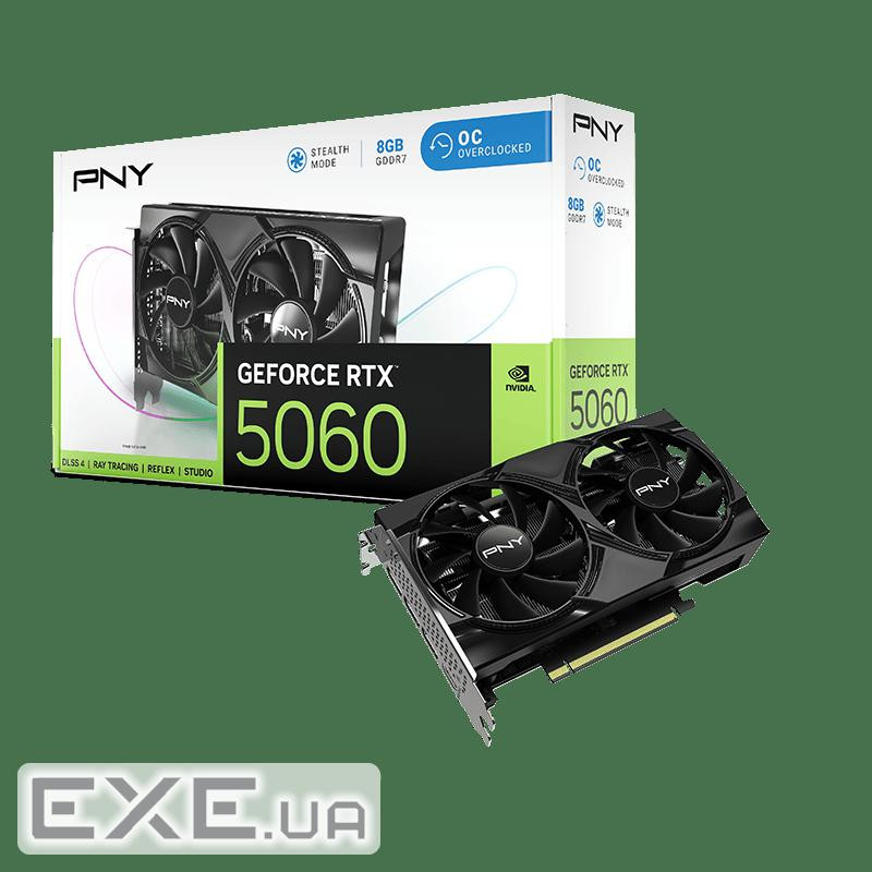 Відеокарта PNY GeForce RTX5060 DUAL FAN OC 8G (VCG50608DFXPB1-OC)