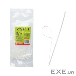 Стяжка Alloid 2.5х150мм, пластик, 100шт./уп., білий (PC-25150W)