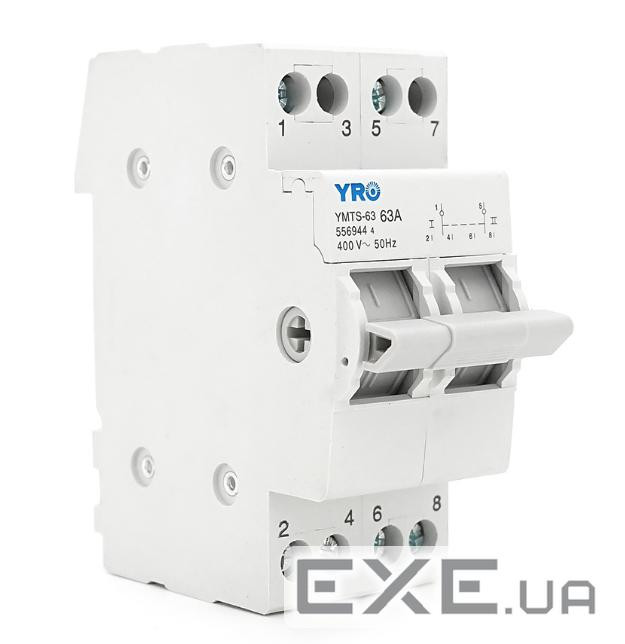 Модульний перекидний автомат трипозиційний (перекидний автомат) YRO YMTS-63, 2P 63A (YMTS-63 2P 63A)