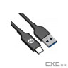 Дата кабель USB 3.0 AM to USB-C 2.0m 3A braided HP (HP_DHC-TC102-2M)