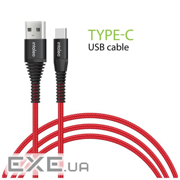 Дата кабель USB 2.0 AM to USB-C 1.2m Red Intaleo (1283126559464)