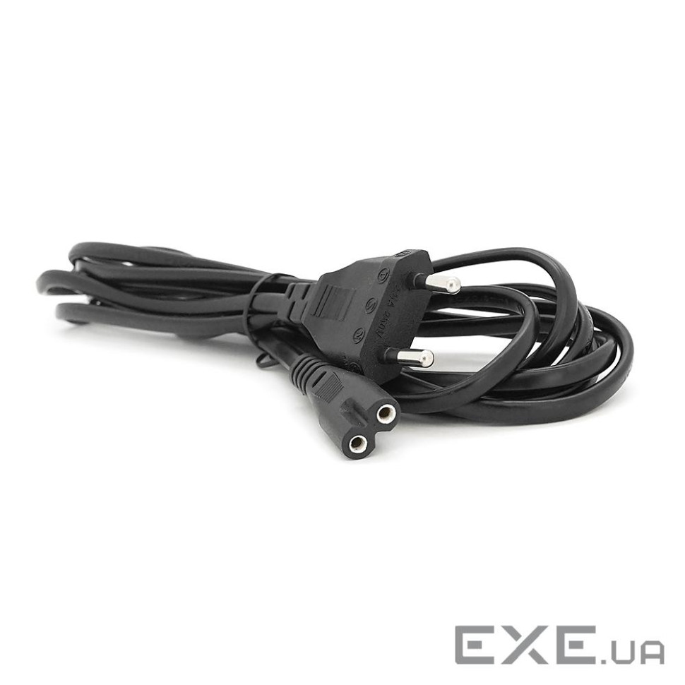Кабель живлення 3.0m, 0.5mm, PC-184 / 2 CEE7 / 16-C7 2 pin (для побуто (PC-184 / 2 CEE7 / 16-C7-CCA)