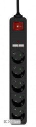 Мережевий подовжувач Energenie SPG5-U2-5-02