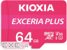 Карта пам'яті KIOXIA Exceria plus microSDXC 64Gb Class 10 U3 V30 + ad (LMPL1M064GG2)